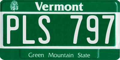 VT license plate PLS797