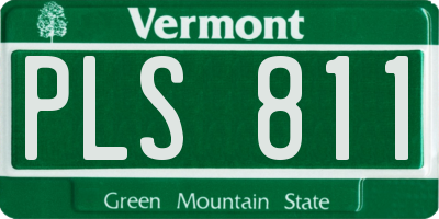 VT license plate PLS811