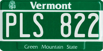 VT license plate PLS822