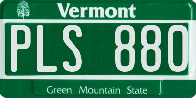 VT license plate PLS880