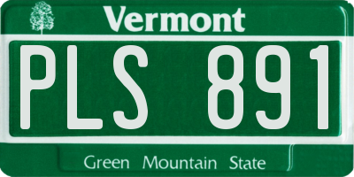 VT license plate PLS891