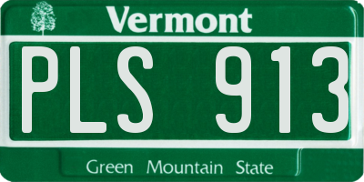 VT license plate PLS913