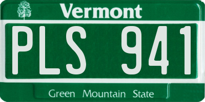 VT license plate PLS941