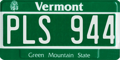 VT license plate PLS944