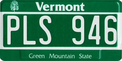 VT license plate PLS946
