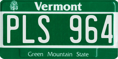 VT license plate PLS964