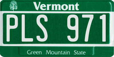 VT license plate PLS971