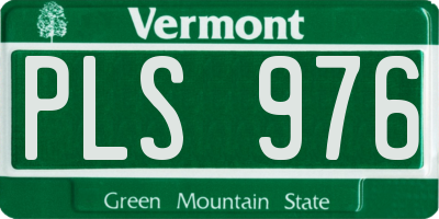 VT license plate PLS976
