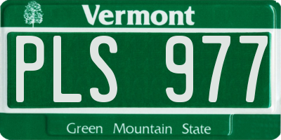 VT license plate PLS977