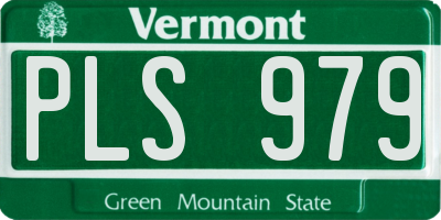 VT license plate PLS979