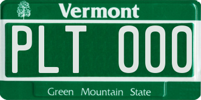 VT license plate PLT000