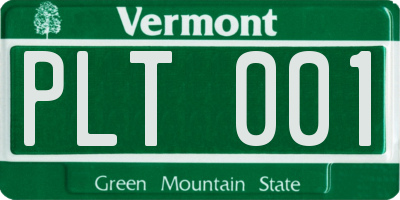 VT license plate PLT001