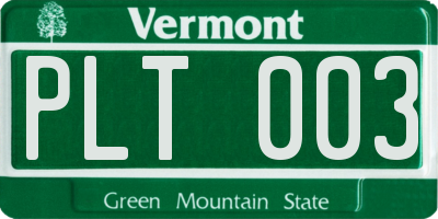 VT license plate PLT003