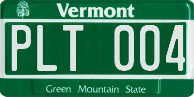 VT license plate PLT004
