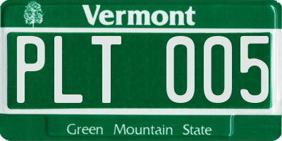 VT license plate PLT005