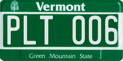 VT license plate PLT006