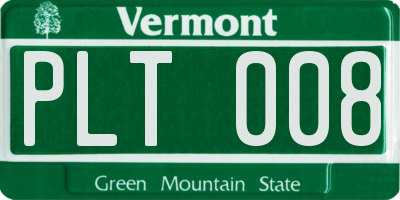 VT license plate PLT008