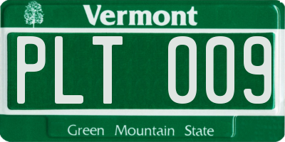 VT license plate PLT009