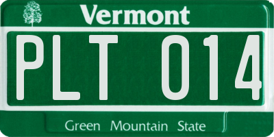 VT license plate PLT014