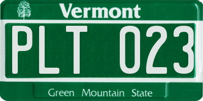 VT license plate PLT023