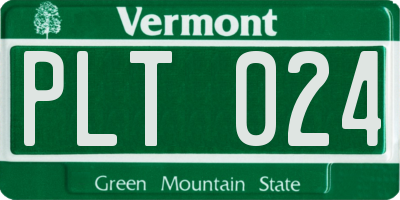 VT license plate PLT024