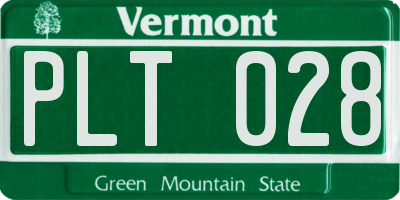 VT license plate PLT028