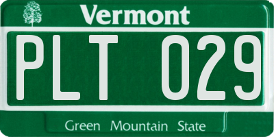 VT license plate PLT029