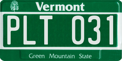 VT license plate PLT031