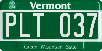 VT license plate PLT037