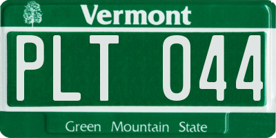 VT license plate PLT044