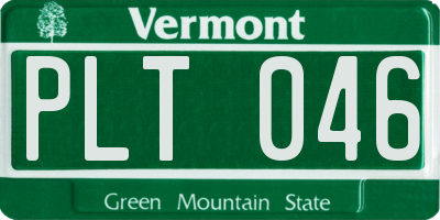 VT license plate PLT046