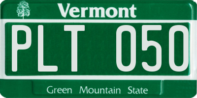VT license plate PLT050