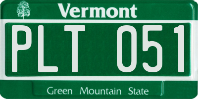 VT license plate PLT051