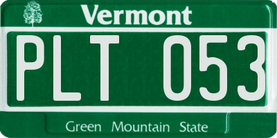 VT license plate PLT053