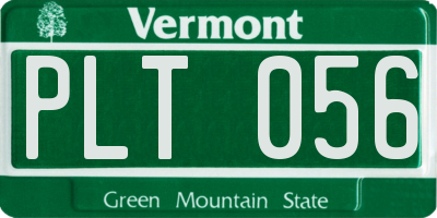 VT license plate PLT056
