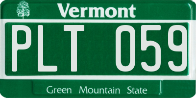 VT license plate PLT059