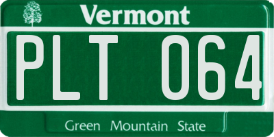 VT license plate PLT064