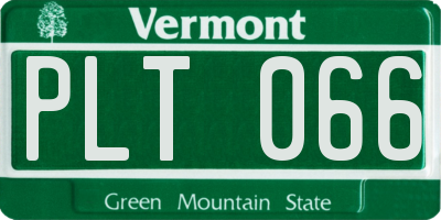 VT license plate PLT066