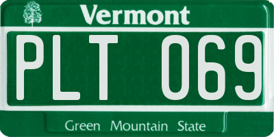 VT license plate PLT069