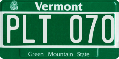 VT license plate PLT070