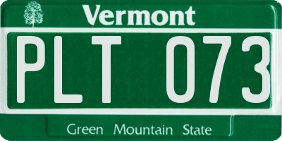 VT license plate PLT073