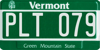 VT license plate PLT079