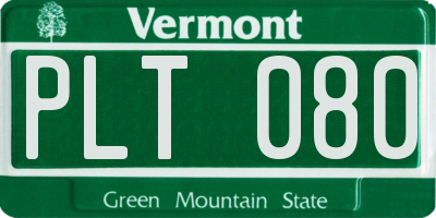 VT license plate PLT080