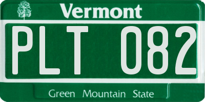 VT license plate PLT082