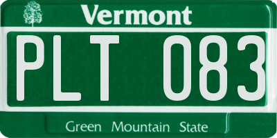 VT license plate PLT083