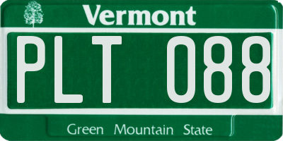 VT license plate PLT088