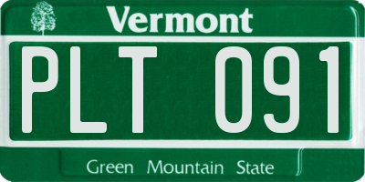 VT license plate PLT091