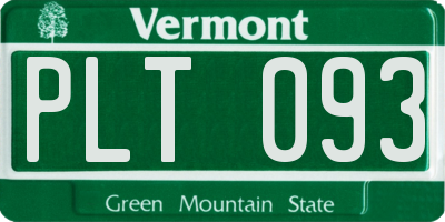 VT license plate PLT093