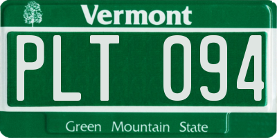 VT license plate PLT094