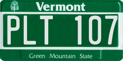 VT license plate PLT107
